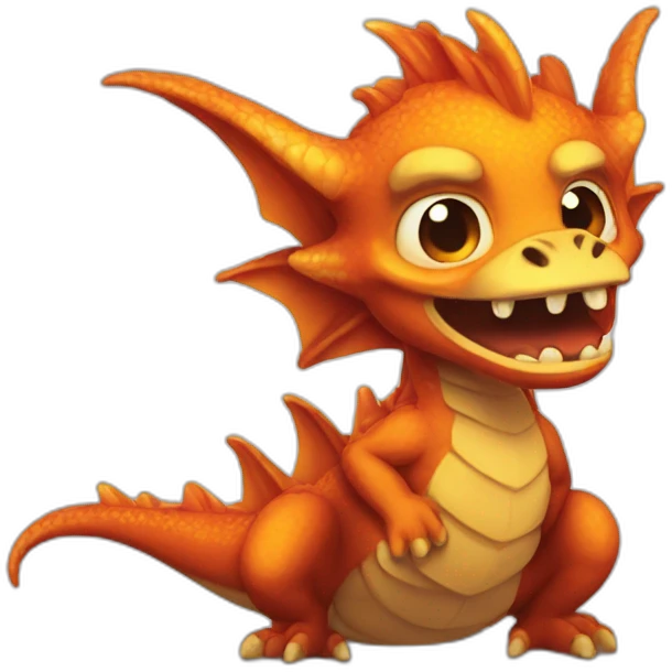 Dracaufeu qui pleure emoji