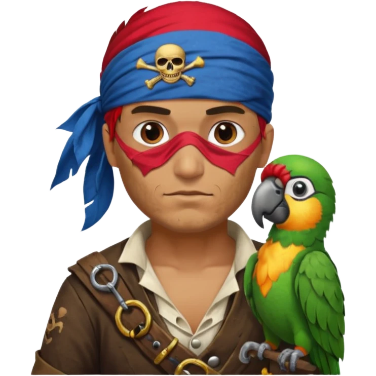 pirate and parrot emoji