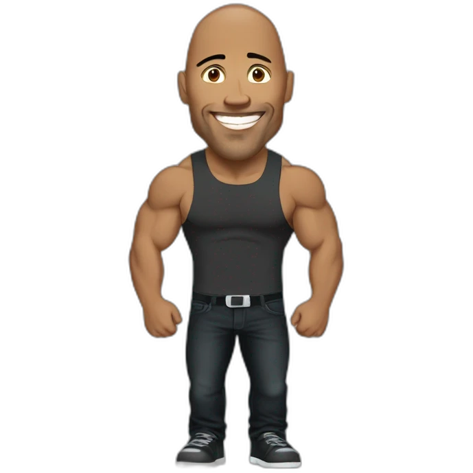 the rock typing lettop emoji