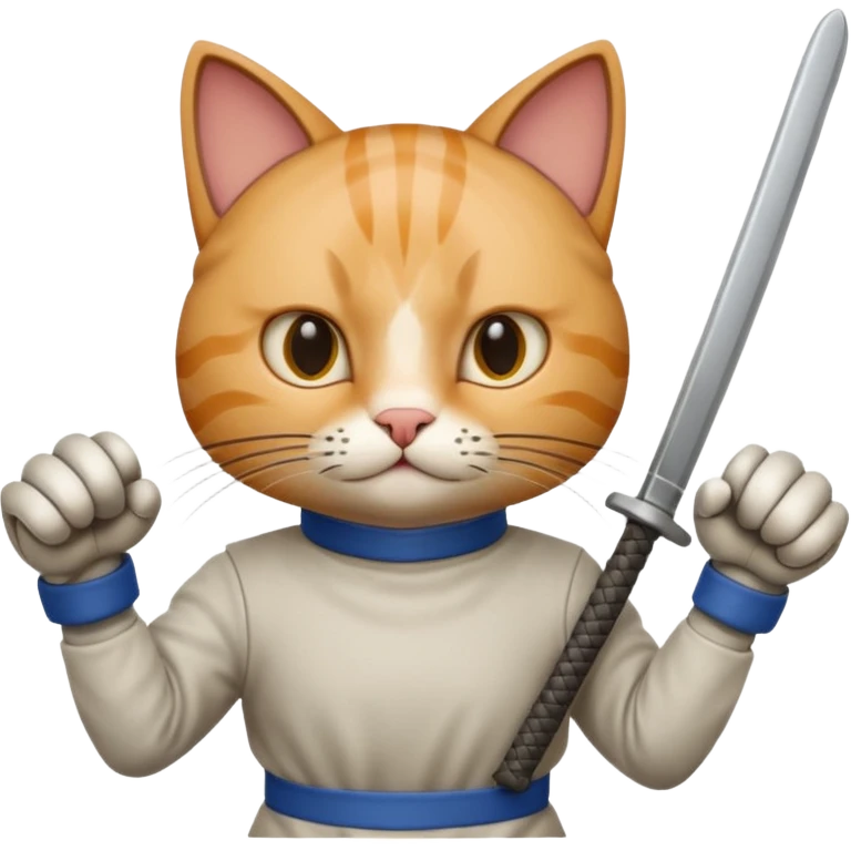CAt fencing  emoji