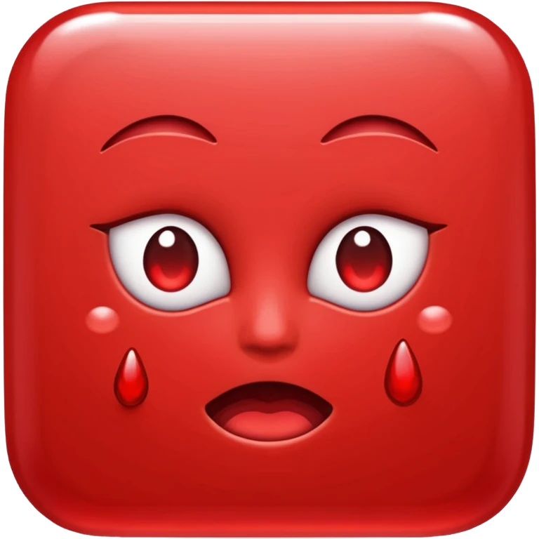 glitter red blood emoji