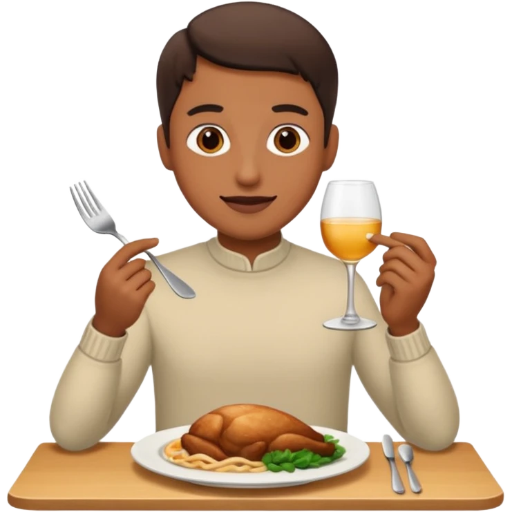 PERSON HAVING DINNER emoji