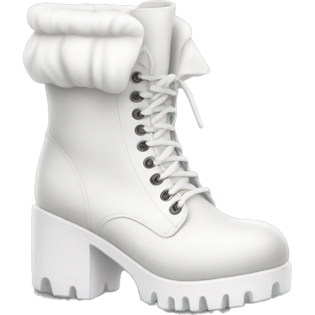 Puffy oversized chunky white boots emoji