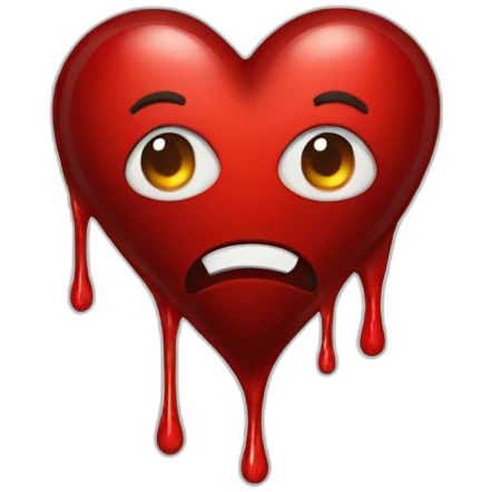 heart and blood emoji