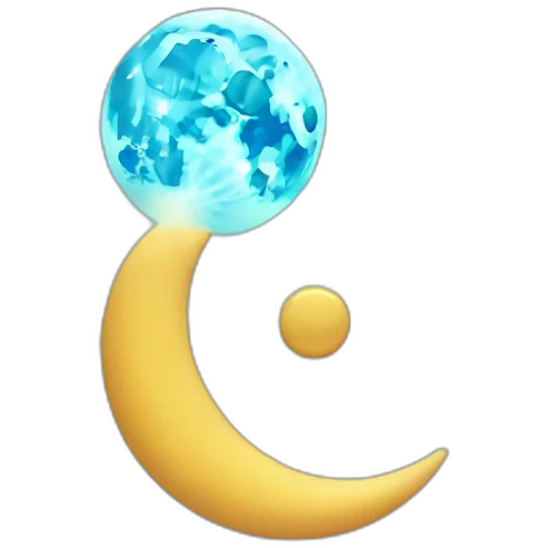 muon particle being shot to the moon emoji