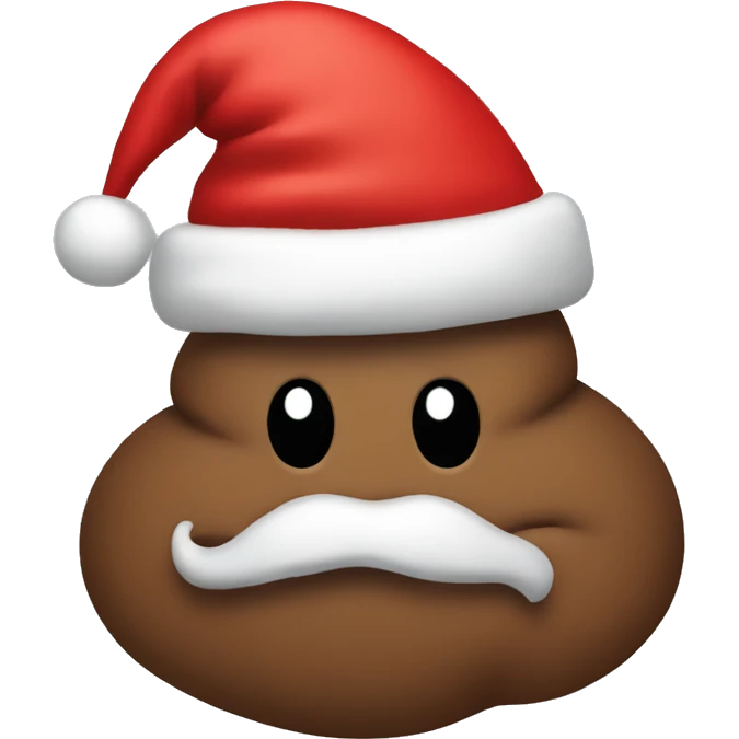 poop with santa hat emoji