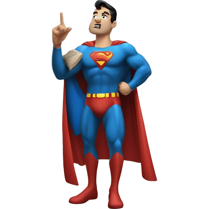 Superman blowing kiss emoji
