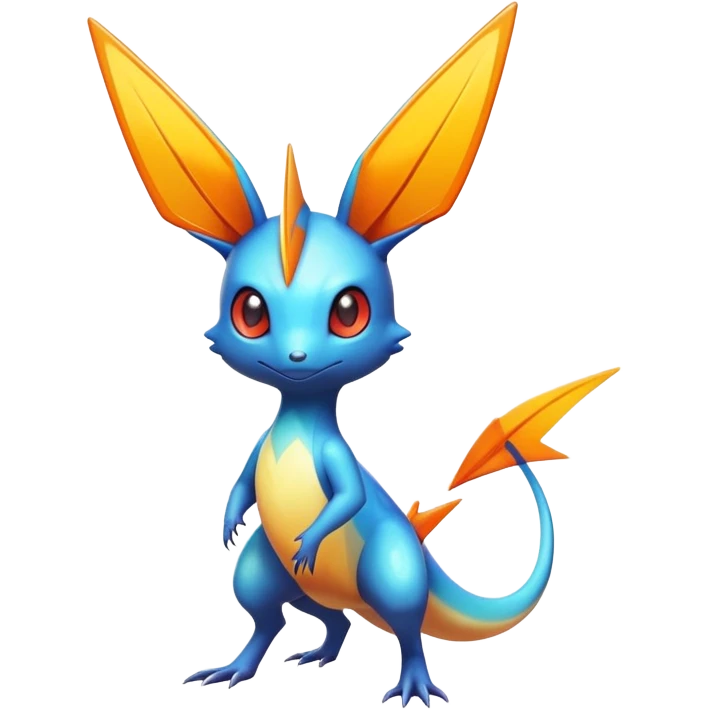 Colorful Shiny Exotic Victini-Salandit-Aurorus-Fakémon-hybrid-creature (full body)  emoji
