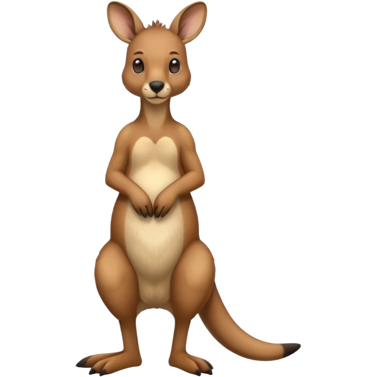 kangaroo with earrings, full body emoji