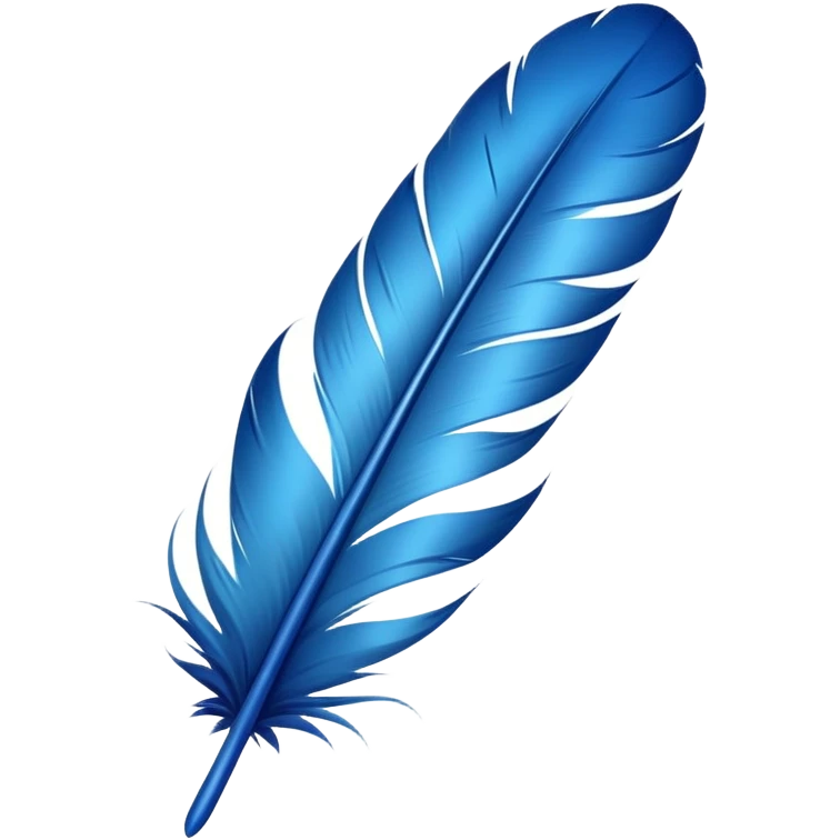 soaring blue feather emoji