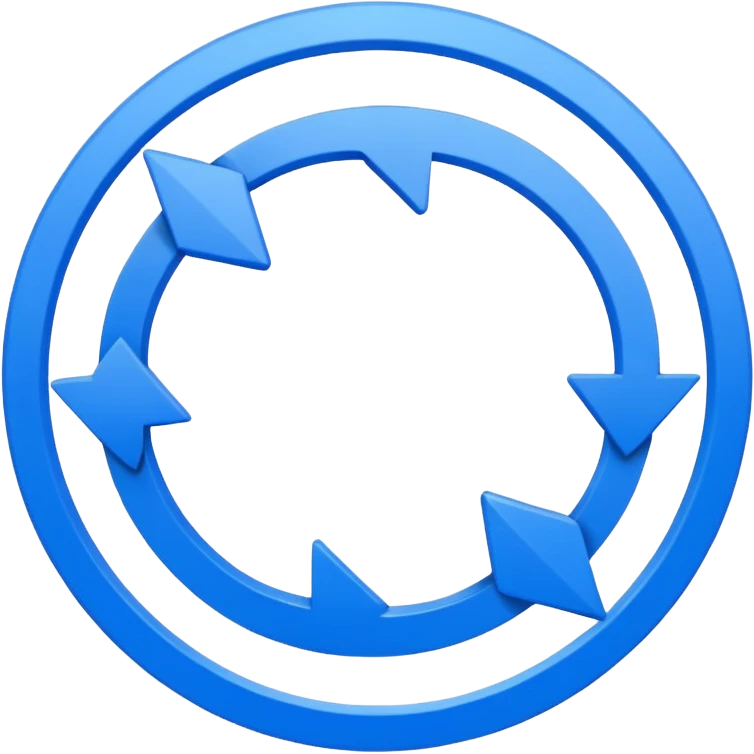  blue arrows in cycle emoji