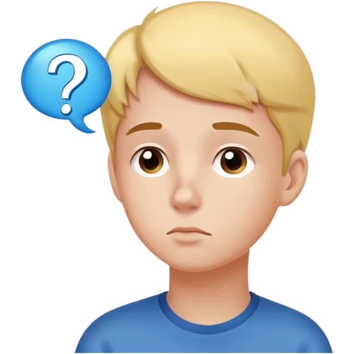 студент сидит и задумывается получится ли у нее, а наверху пустое облако с вопросом emoji