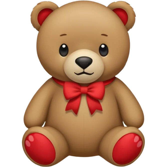 Un oso con un moño en la playa  emoji