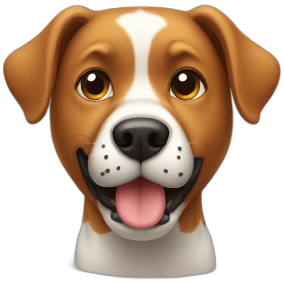 A dog pooing emoji