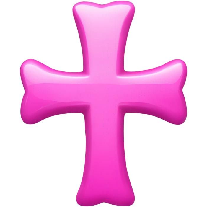 Pink cross emoji