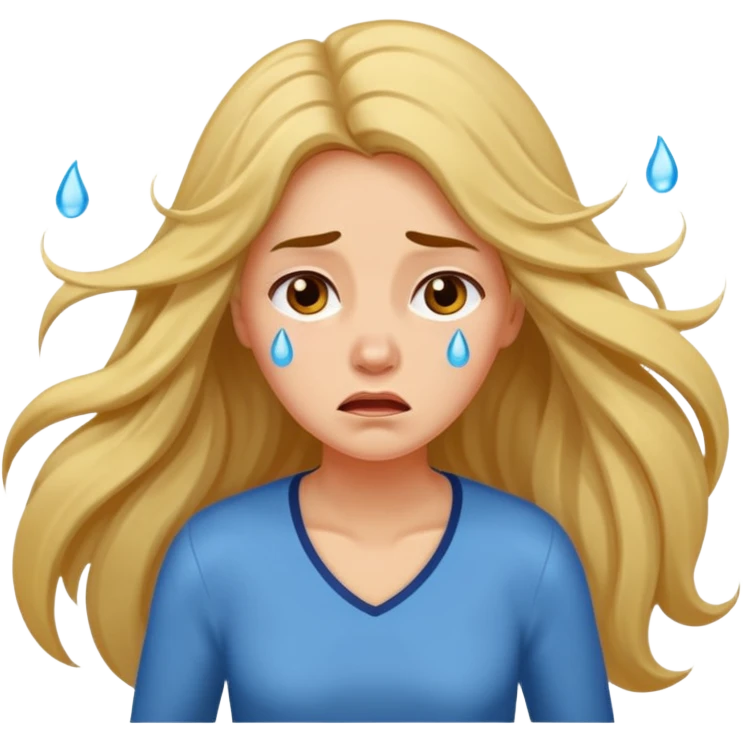 sad lady running emoji
