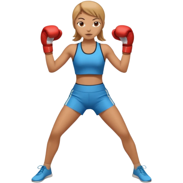 girl boxing with shirt on full body yoga outfit emoji