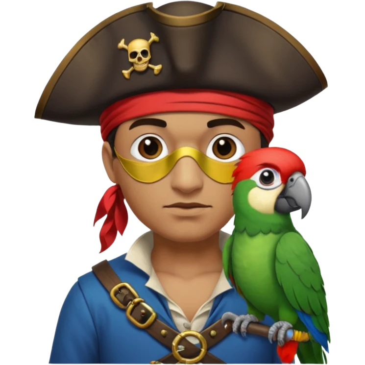 pirate and parrot emoji