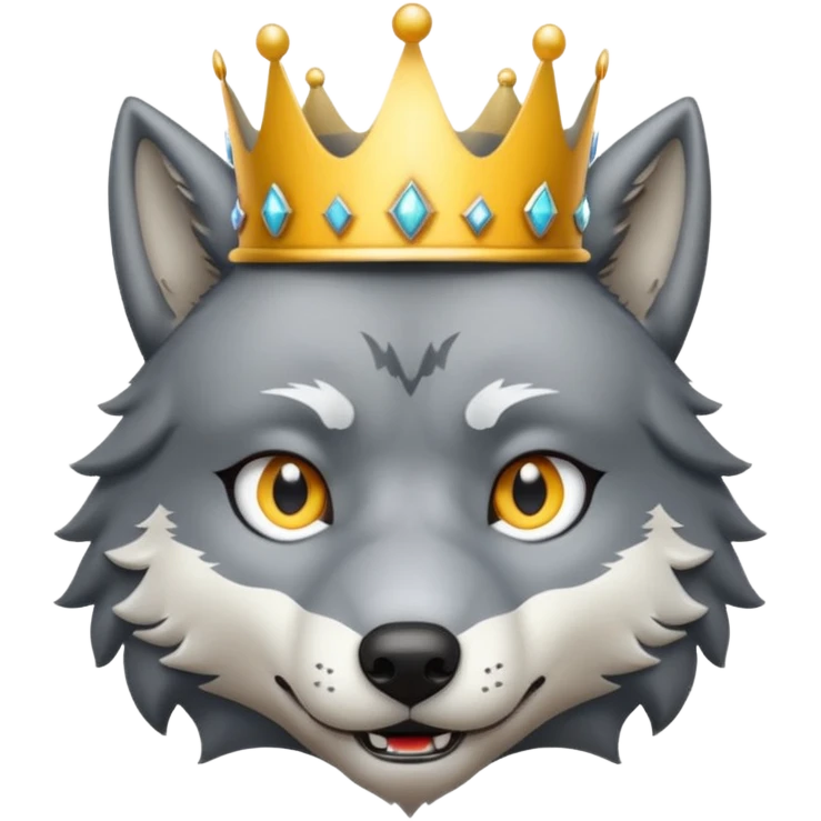 Wolf with crown  emoji