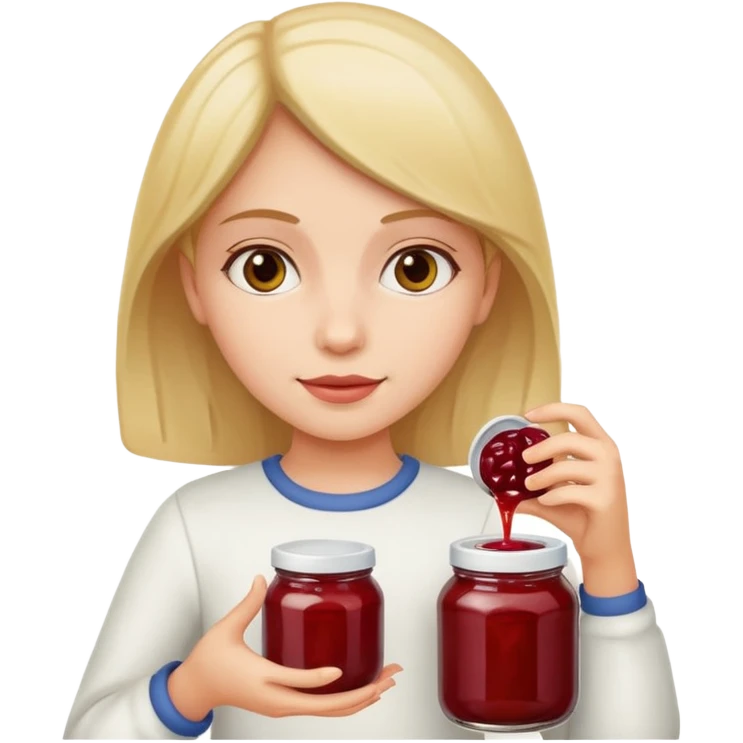 The girl with the jam emoji