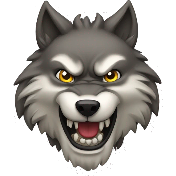 ferocious wolf emoji