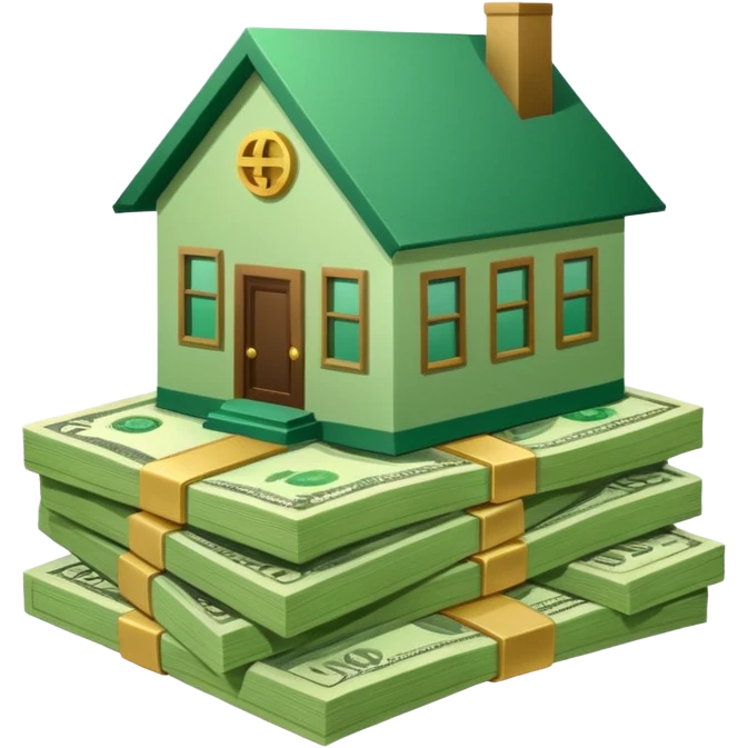 Money Assets in house emoji