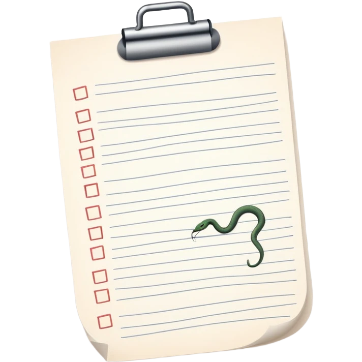 long curling to-do list paper looping up and down like a snake with tiny checkboxes fading into distance emoji