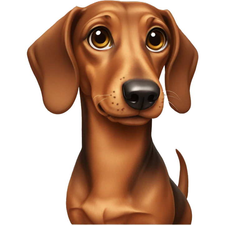 A dachshund  emoji