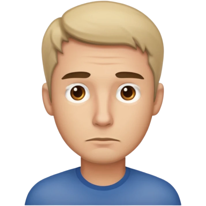 A man contemplating leaving his wife and kids emoji