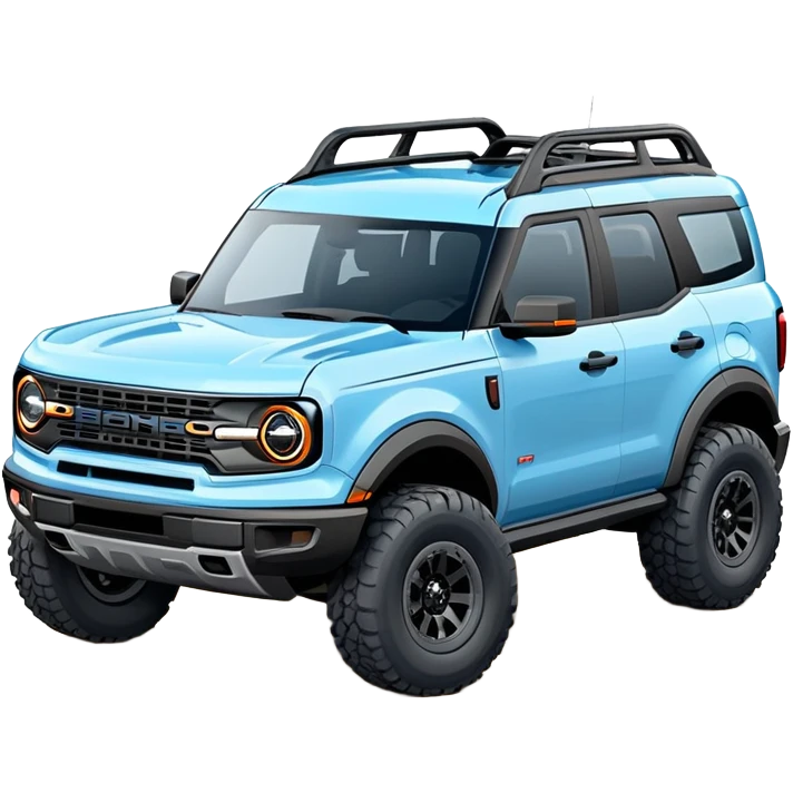 Ford bronco sport baby blue emoji