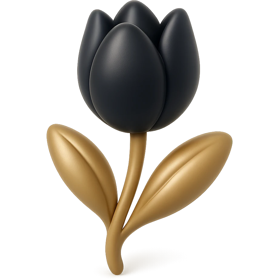 tulip in balloon style with vibrant colors emoji