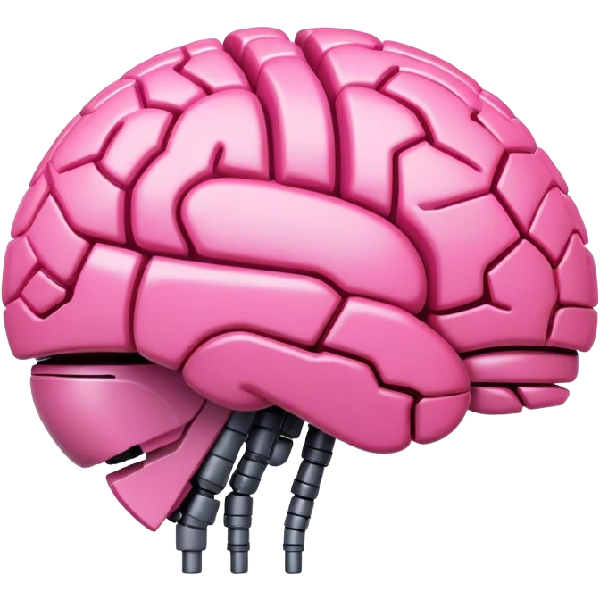 pink robotic brain emoji