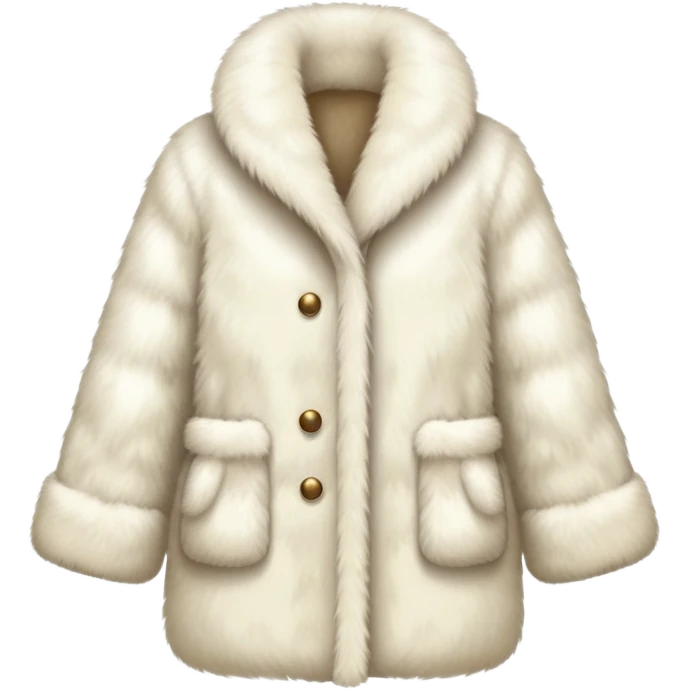 Ivory fur coat emoji