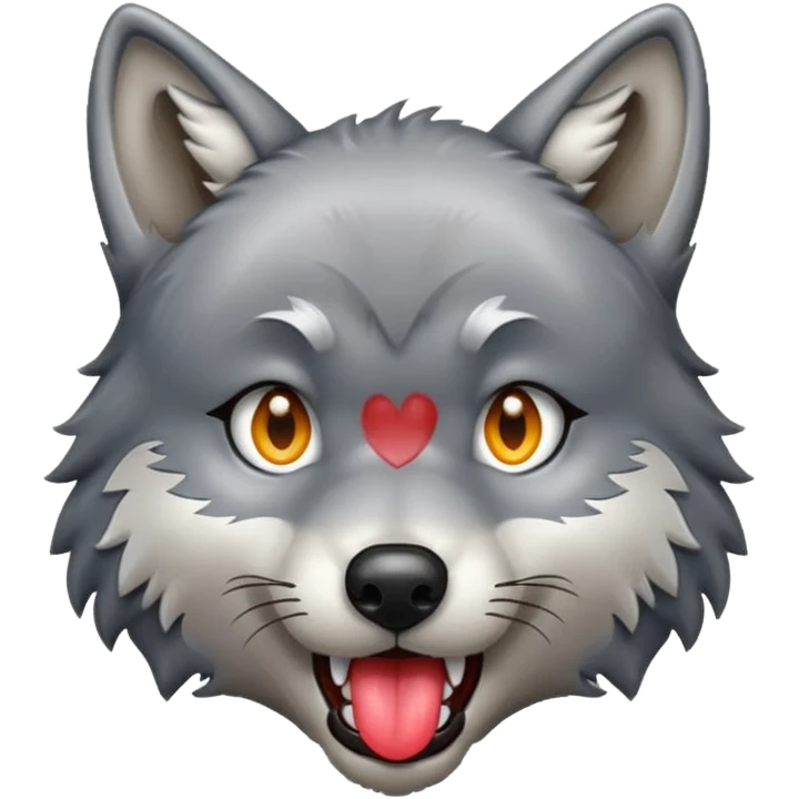 Wolf leckt emoji