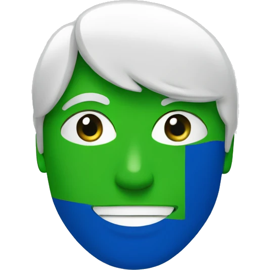 Una bandera con colores verde blanco azul emoji