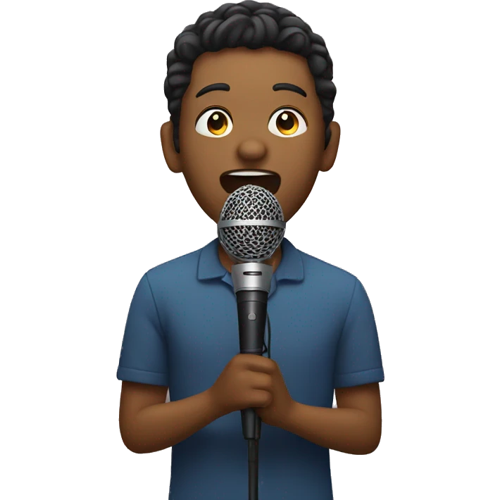 Singing with a microphone  emoji