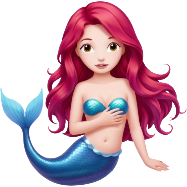 Pink dolphin emoji with ariel mermaid emoji