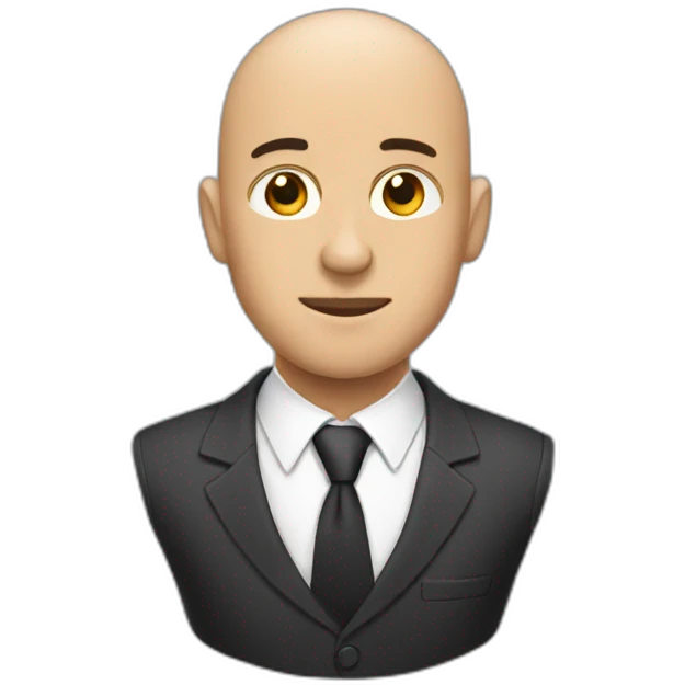 Bald guy in a suit emoji