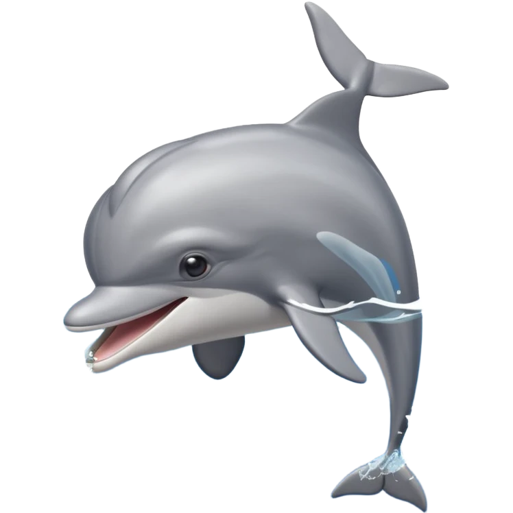 dolphin eat plastic waste bag emoji