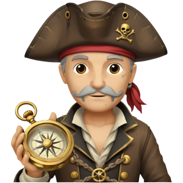Ancient  Pirate with compass emoji