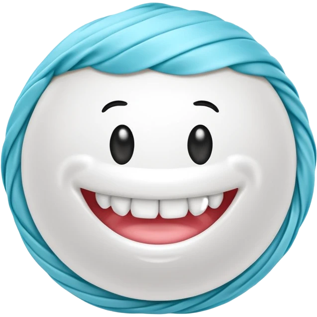 A ball of dental floss  emoji