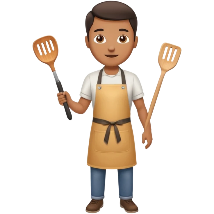 man cooking barbecue full-body emoji