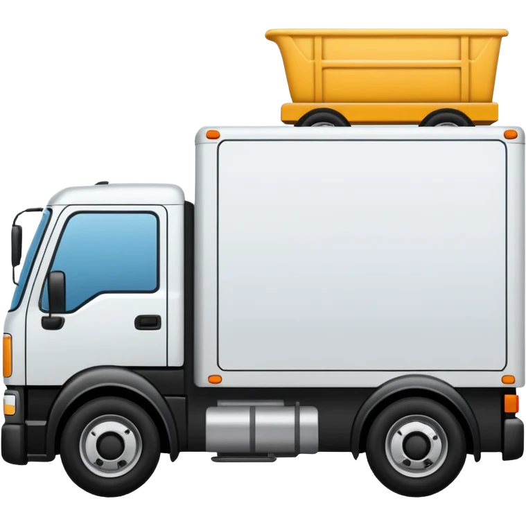 make a shipping truck emoji no colors just black outline of it and white background emoji