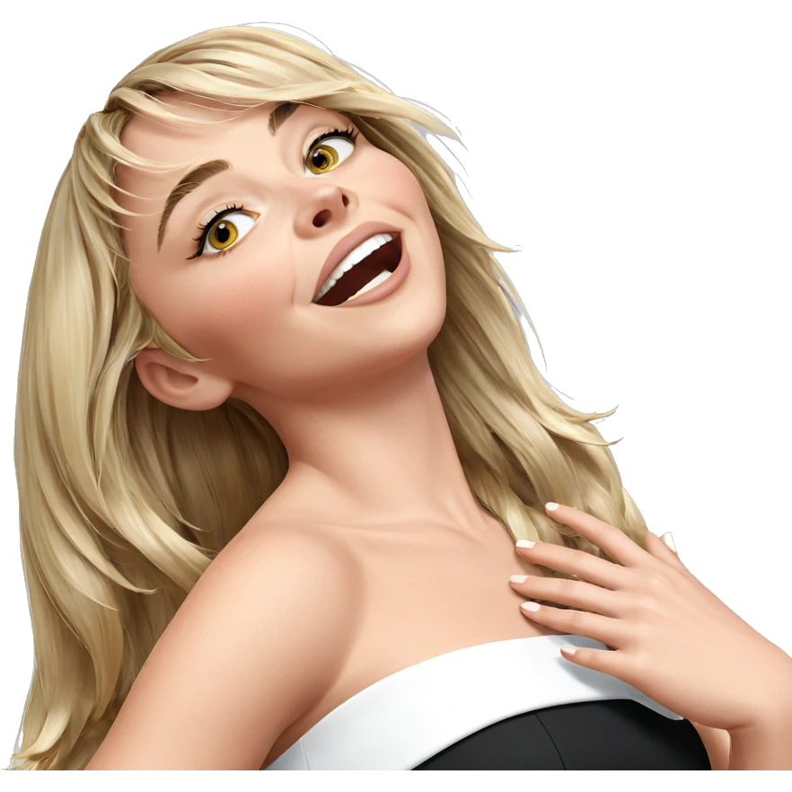 blonde girl in simple dress emoji