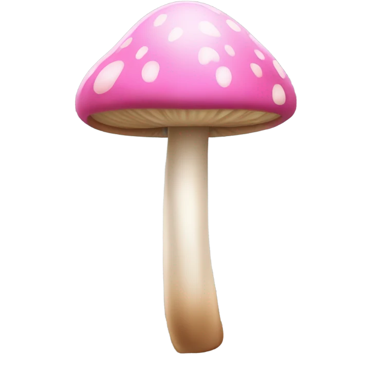 Long pink mushroom emoji