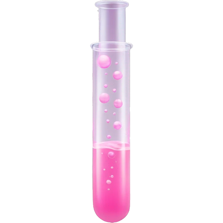 Test tube filled by light pink liquid emoji