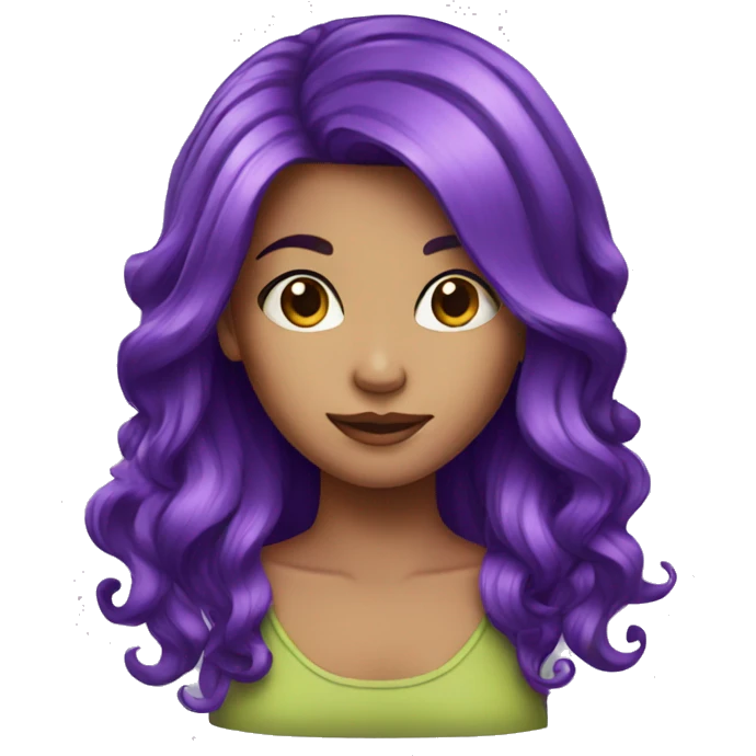 Purple hair girl  emoji