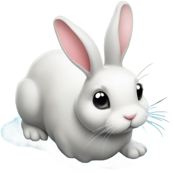 Bunny in a puddle  emoji