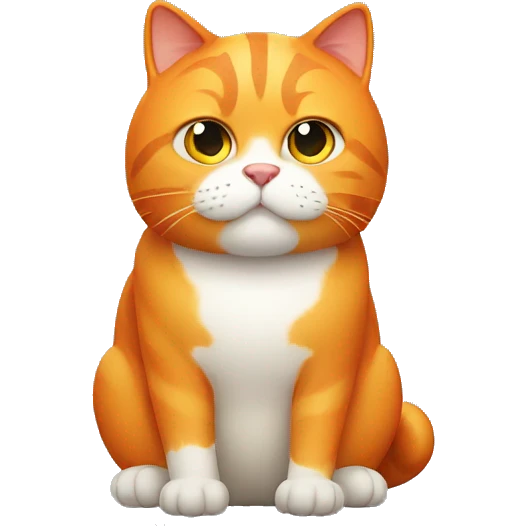 Orange fat cat emoji