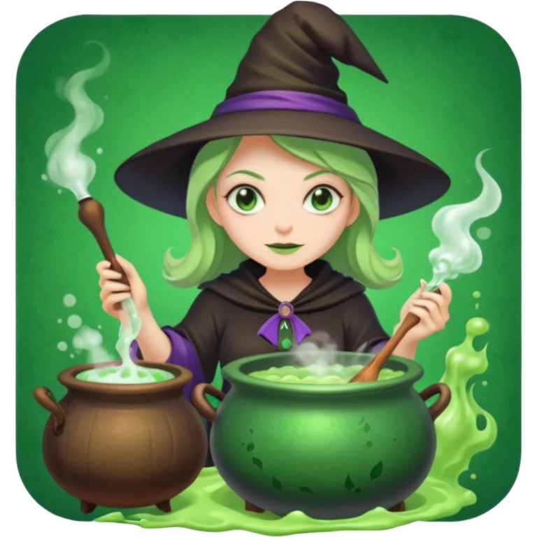 green witch cooking potion emoji